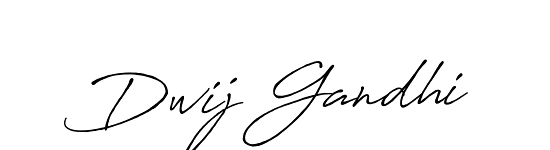 Also we have Dwij Gandhi name is the best signature style. Create professional handwritten signature collection using Antro_Vectra_Bolder autograph style. Dwij Gandhi signature style 7 images and pictures png