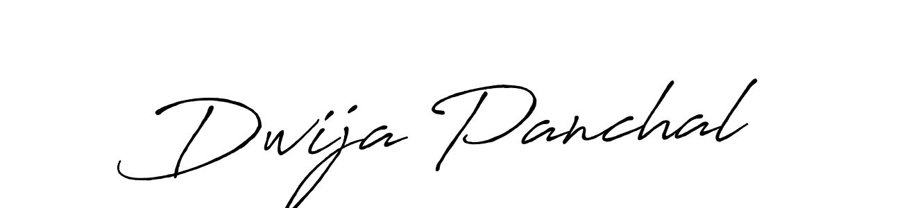 How to make Dwija Panchal name signature. Use Antro_Vectra_Bolder style for creating short signs online. This is the latest handwritten sign. Dwija Panchal signature style 7 images and pictures png