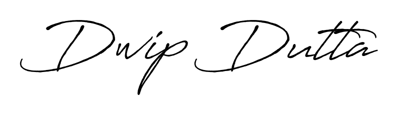 Designed for modern professionals: Dwip Dutta name signature crafted with Antro_Vectra_Bolder script. Ready for digital PDF workflows. Dwip Dutta signature style 7 images and pictures png