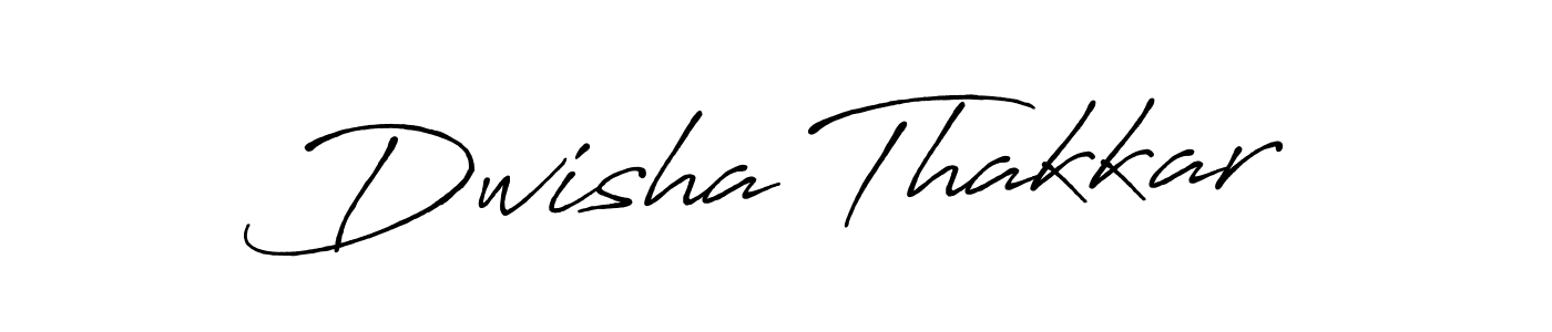 Make a beautiful signature design for name Dwisha Thakkar. With this signature (Antro_Vectra_Bolder) style, you can create a handwritten signature for free. Dwisha Thakkar signature style 7 images and pictures png