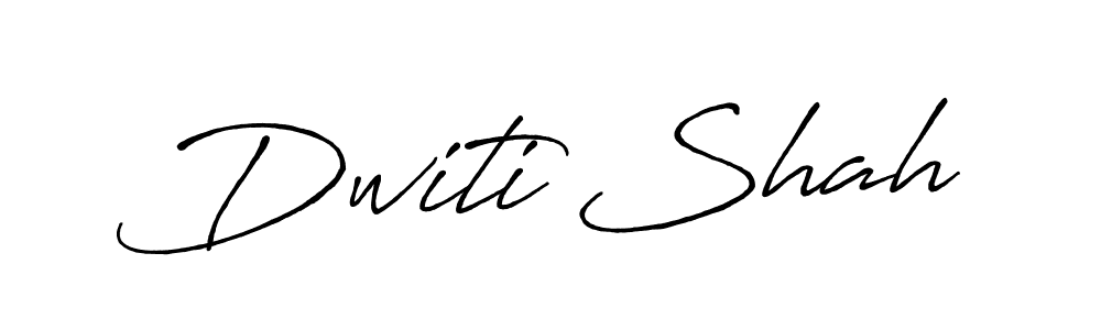 Make a beautiful signature design for name Dwiti Shah. With this signature (Antro_Vectra_Bolder) style, you can create a handwritten signature for free. Dwiti Shah signature style 7 images and pictures png