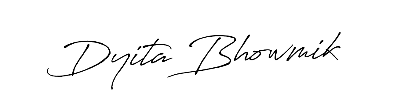 Make a beautiful signature design for name Dyita Bhowmik. With this signature (Antro_Vectra_Bolder) style, you can create a handwritten signature for free. Dyita Bhowmik signature style 7 images and pictures png
