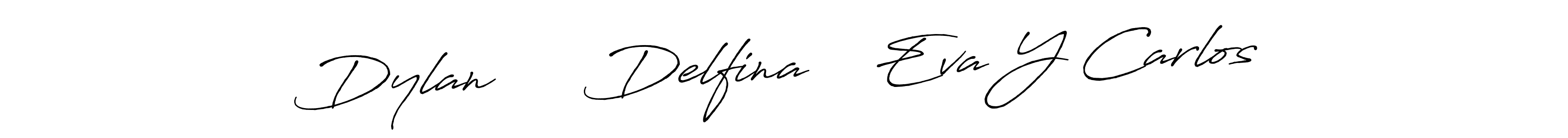 Make a beautiful signature design for name Dylan      Delfina    Eva Y Carlos. Use this online signature maker to create a handwritten signature for free. Dylan      Delfina    Eva Y Carlos signature style 7 images and pictures png
