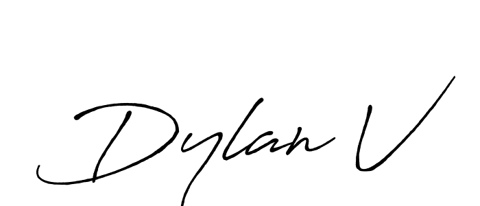 How to make Dylan V name signature. Use Antro_Vectra_Bolder style for creating short signs online. This is the latest handwritten sign. Dylan V signature style 7 images and pictures png