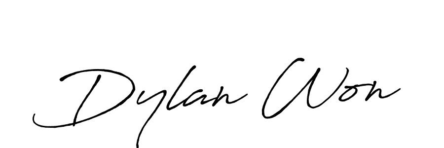 How to make Dylan Won name signature. Use Antro_Vectra_Bolder style for creating short signs online. This is the latest handwritten sign. Dylan Won signature style 7 images and pictures png