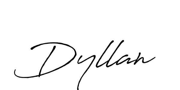 Make a beautiful signature design for name Dyllan. With this signature (Antro_Vectra_Bolder) style, you can create a handwritten signature for free. Dyllan signature style 7 images and pictures png
