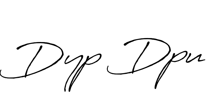How to make Dyp Dpu name signature. Use Antro_Vectra_Bolder style for creating short signs online. This is the latest handwritten sign. Dyp Dpu signature style 7 images and pictures png