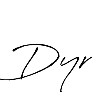 Dyr stylish signature style. Best Handwritten Sign (Antro_Vectra_Bolder) for my name. Handwritten Signature Collection Ideas for my name Dyr. Dyr signature style 7 images and pictures png