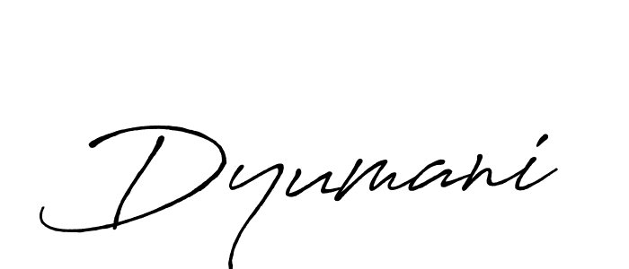 Design your own signature with our free online signature maker. With this signature software, you can create a handwritten (Antro_Vectra_Bolder) signature for name Dyumani. Dyumani signature style 7 images and pictures png