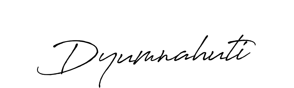 Use a signature maker to create a handwritten signature online. With this signature software, you can design (Antro_Vectra_Bolder) your own signature for name Dyumnahuti. Dyumnahuti signature style 7 images and pictures png