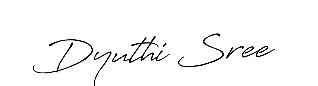 The best way (Antro_Vectra_Bolder) to make a short signature is to pick only two or three words in your name. The name Dyuthi Sree include a total of six letters. For converting this name. Dyuthi Sree signature style 7 images and pictures png