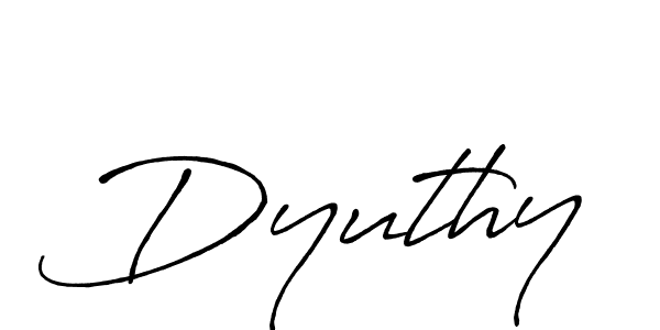 The best way (Antro_Vectra_Bolder) to make a short signature is to pick only two or three words in your name. The name Dyuthy include a total of six letters. For converting this name. Dyuthy signature style 7 images and pictures png