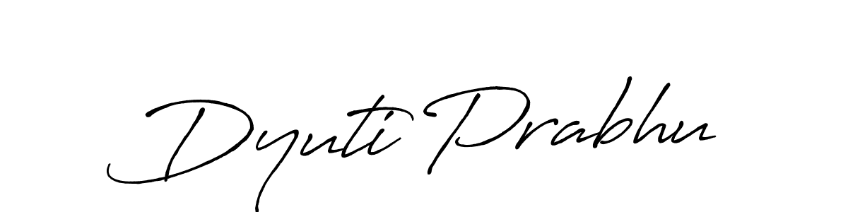 Design your own signature with our free online signature maker. With this signature software, you can create a handwritten (Antro_Vectra_Bolder) signature for name Dyuti Prabhu. Dyuti Prabhu signature style 7 images and pictures png