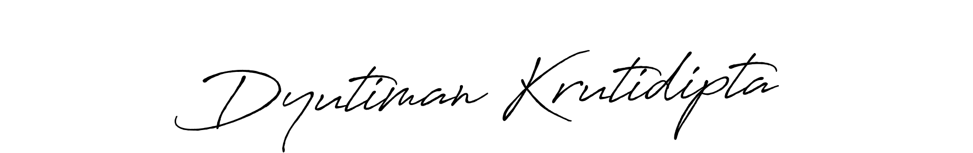 Use a signature maker to create a handwritten signature online. With this signature software, you can design (Antro_Vectra_Bolder) your own signature for name Dyutiman Krutidipta. Dyutiman Krutidipta signature style 7 images and pictures png