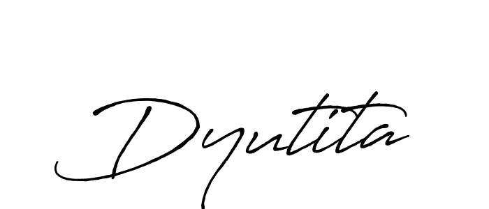 Make a beautiful signature design for name Dyutita. With this signature (Antro_Vectra_Bolder) style, you can create a handwritten signature for free. Dyutita signature style 7 images and pictures png