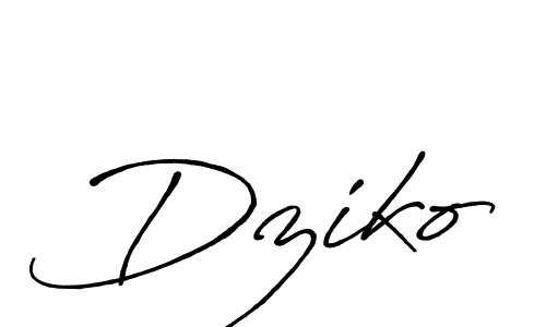 Use a signature maker to create a handwritten signature online. With this signature software, you can design (Antro_Vectra_Bolder) your own signature for name Dziko. Dziko signature style 7 images and pictures png
