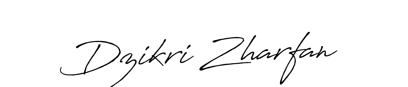 How to Draw Dzikri Zharfan signature style? Antro_Vectra_Bolder is a latest design signature styles for name Dzikri Zharfan. Dzikri Zharfan signature style 7 images and pictures png