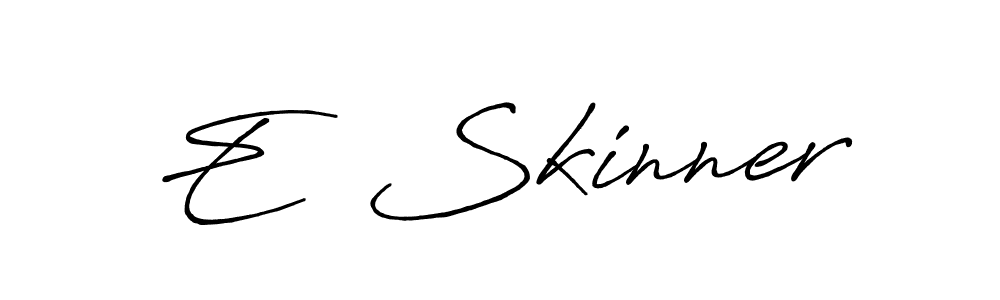 E  Skinner stylish signature style. Best Handwritten Sign (Antro_Vectra_Bolder) for my name. Handwritten Signature Collection Ideas for my name E  Skinner. E  Skinner signature style 7 images and pictures png