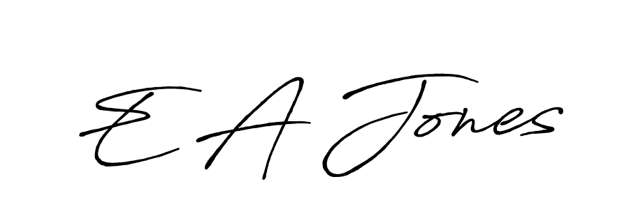 Use a signature maker to create a handwritten signature online. With this signature software, you can design (Antro_Vectra_Bolder) your own signature for name E A Jones. E A Jones signature style 7 images and pictures png