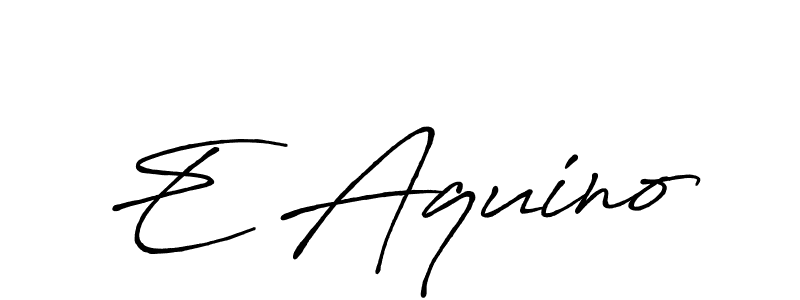 E Aquino stylish signature style. Best Handwritten Sign (Antro_Vectra_Bolder) for my name. Handwritten Signature Collection Ideas for my name E Aquino. E Aquino signature style 7 images and pictures png