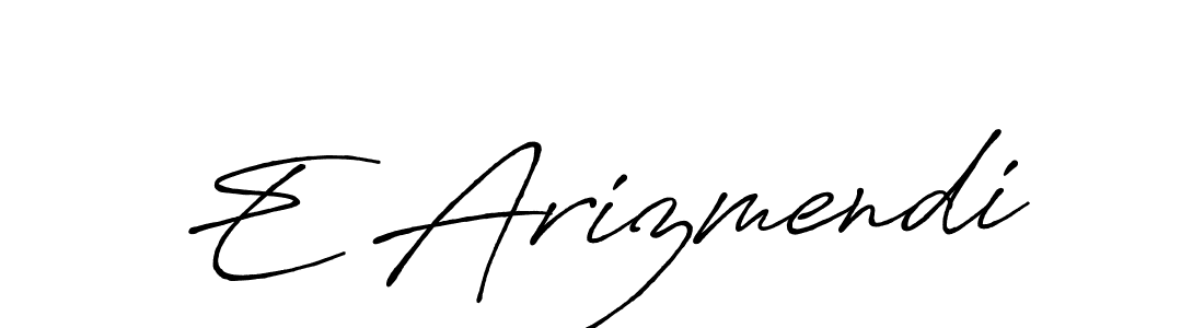 E Arizmendi stylish signature style. Best Handwritten Sign (Antro_Vectra_Bolder) for my name. Handwritten Signature Collection Ideas for my name E Arizmendi. E Arizmendi signature style 7 images and pictures png