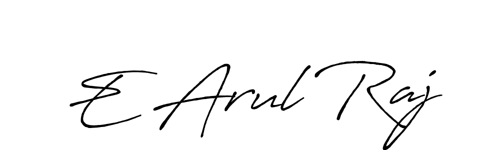 Design your own signature with our free online signature maker. With this signature software, you can create a handwritten (Antro_Vectra_Bolder) signature for name E Arul Raj. E Arul Raj signature style 7 images and pictures png