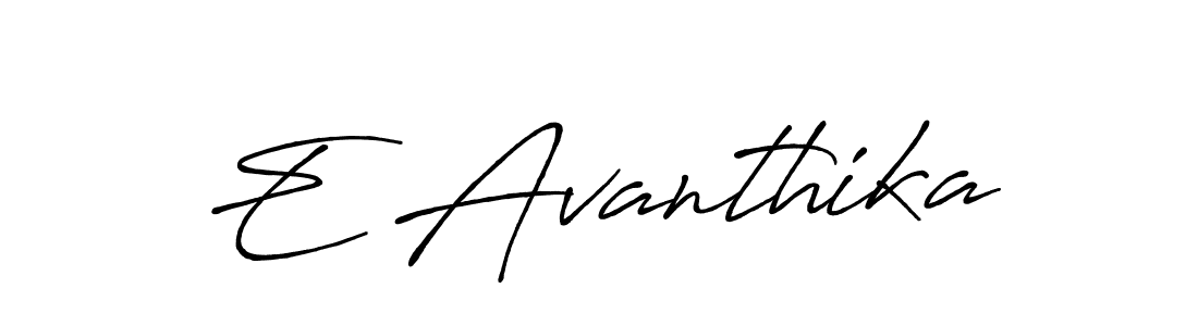 You should practise on your own different ways (Antro_Vectra_Bolder) to write your name (E Avanthika) in signature. don't let someone else do it for you. E Avanthika signature style 7 images and pictures png