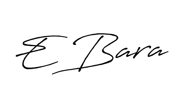 How to make E Bara name signature. Use Antro_Vectra_Bolder style for creating short signs online. This is the latest handwritten sign. E Bara signature style 7 images and pictures png