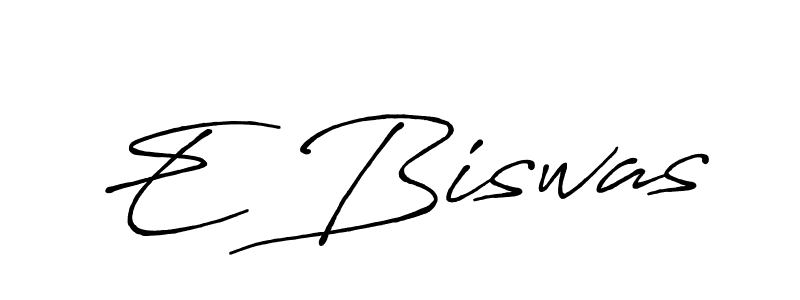 The best way (Antro_Vectra_Bolder) to make a short signature is to pick only two or three words in your name. The name E Biswas include a total of six letters. For converting this name. E Biswas signature style 7 images and pictures png