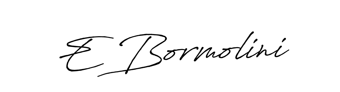 Use a signature maker to create a handwritten signature online. With this signature software, you can design (Antro_Vectra_Bolder) your own signature for name E Bormolini. E Bormolini signature style 7 images and pictures png
