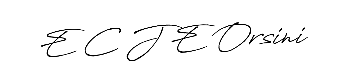 Make a beautiful signature design for name E C J E Orsini. With this signature (Antro_Vectra_Bolder) style, you can create a handwritten signature for free. E C J E Orsini signature style 7 images and pictures png