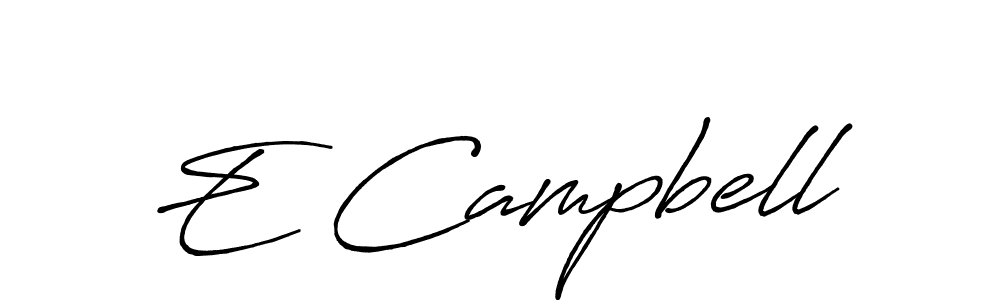 Make a beautiful signature design for name E Campbell. With this signature (Antro_Vectra_Bolder) style, you can create a handwritten signature for free. E Campbell signature style 7 images and pictures png