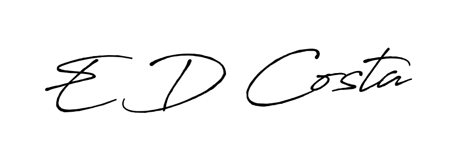 Also we have E D Costa name is the best signature style. Create professional handwritten signature collection using Antro_Vectra_Bolder autograph style. E D Costa signature style 7 images and pictures png