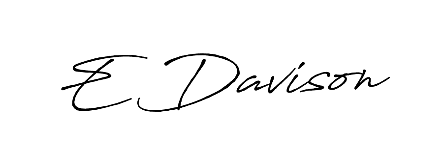 How to make E Davison name signature. Use Antro_Vectra_Bolder style for creating short signs online. This is the latest handwritten sign. E Davison signature style 7 images and pictures png