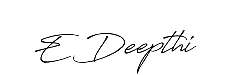 Create a beautiful signature design for name E Deepthi. With this signature (Antro_Vectra_Bolder) fonts, you can make a handwritten signature for free. E Deepthi signature style 7 images and pictures png