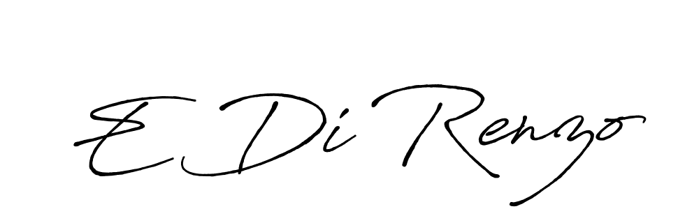 The best way (Antro_Vectra_Bolder) to make a short signature is to pick only two or three words in your name. The name E Di Renzo include a total of six letters. For converting this name. E Di Renzo signature style 7 images and pictures png