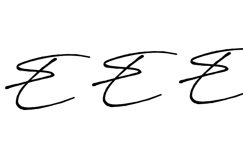 E E E stylish signature style. Best Handwritten Sign (Antro_Vectra_Bolder) for my name. Handwritten Signature Collection Ideas for my name E E E. E E E signature style 7 images and pictures png