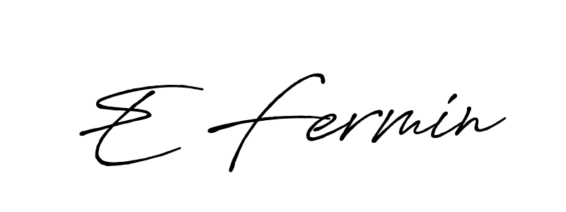 if you are searching for the best signature style for your name E Fermin. so please give up your signature search. here we have designed multiple signature styles  using Antro_Vectra_Bolder. E Fermin signature style 7 images and pictures png
