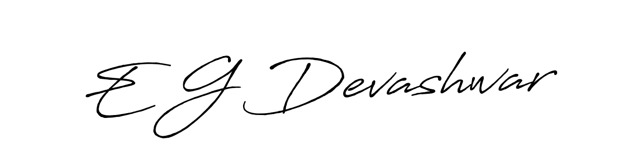 Use a signature maker to create a handwritten signature online. With this signature software, you can design (Antro_Vectra_Bolder) your own signature for name E G Devashwar. E G Devashwar signature style 7 images and pictures png