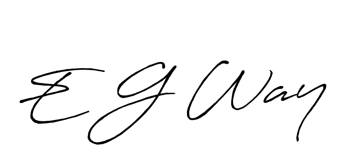 How to make E G Way name signature. Use Antro_Vectra_Bolder style for creating short signs online. This is the latest handwritten sign. E G Way signature style 7 images and pictures png