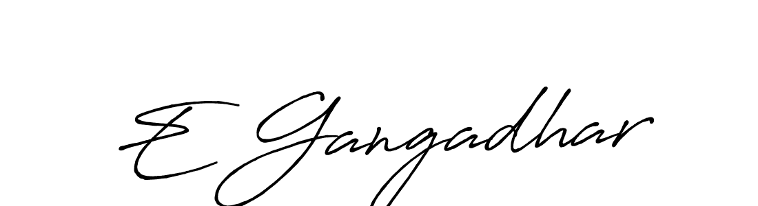 Antro_Vectra_Bolder is a professional signature style that is perfect for those who want to add a touch of class to their signature. It is also a great choice for those who want to make their signature more unique. Get E Gangadhar name to fancy signature for free. E Gangadhar signature style 7 images and pictures png