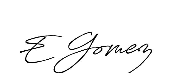 It looks lik you need a new signature style for name E Gomez. Design unique handwritten (Antro_Vectra_Bolder) signature with our free signature maker in just a few clicks. E Gomez signature style 7 images and pictures png