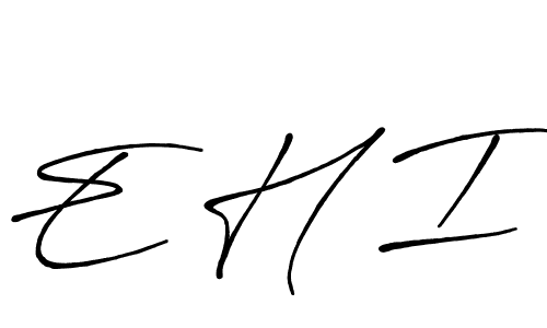 E H I stylish signature style. Best Handwritten Sign (Antro_Vectra_Bolder) for my name. Handwritten Signature Collection Ideas for my name E H I. E H I signature style 7 images and pictures png