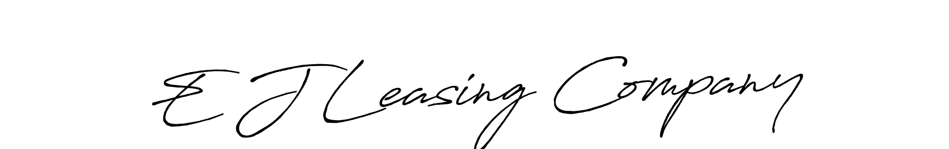 How to make E J Leasing Company name signature. Use Antro_Vectra_Bolder style for creating short signs online. This is the latest handwritten sign. E J Leasing Company signature style 7 images and pictures png
