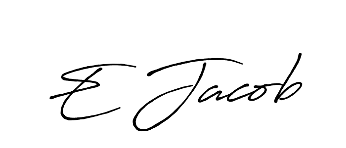 Also You can easily find your signature by using the search form. We will create E Jacob name handwritten signature images for you free of cost using Antro_Vectra_Bolder sign style. E Jacob signature style 7 images and pictures png