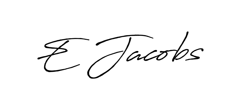 Similarly Antro_Vectra_Bolder is the best handwritten signature design. Signature creator online .You can use it as an online autograph creator for name E Jacobs. E Jacobs signature style 7 images and pictures png