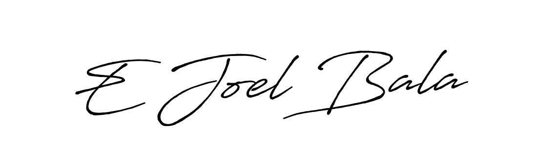 Make a beautiful signature design for name E Joel Bala. With this signature (Antro_Vectra_Bolder) style, you can create a handwritten signature for free. E Joel Bala signature style 7 images and pictures png