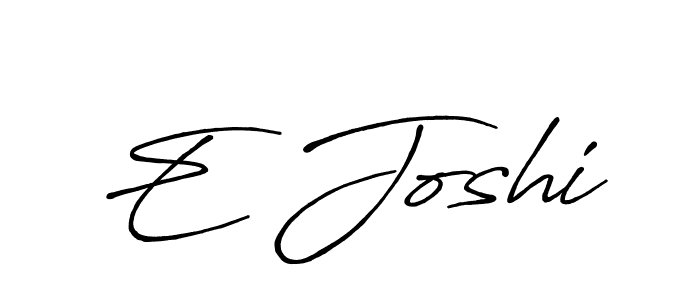 Also we have E Joshi name is the best signature style. Create professional handwritten signature collection using Antro_Vectra_Bolder autograph style. E Joshi signature style 7 images and pictures png