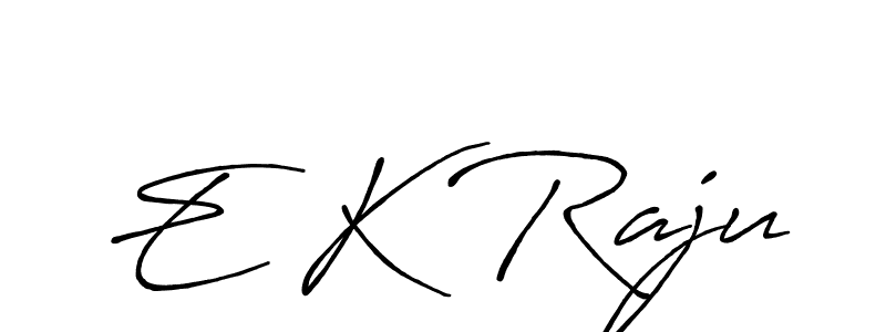 How to make E K Raju signature? Antro_Vectra_Bolder is a professional autograph style. Create handwritten signature for E K Raju name. E K Raju signature style 7 images and pictures png