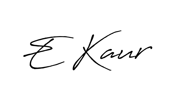 Create a beautiful signature design for name E Kaur. With this signature (Antro_Vectra_Bolder) fonts, you can make a handwritten signature for free. E Kaur signature style 7 images and pictures png